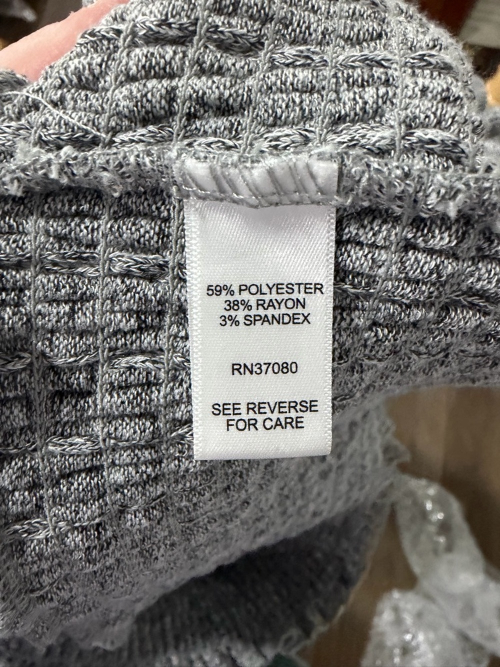 Cato Gray Ribbed Button-Back Knit Cardigan - Picture 6 of 8